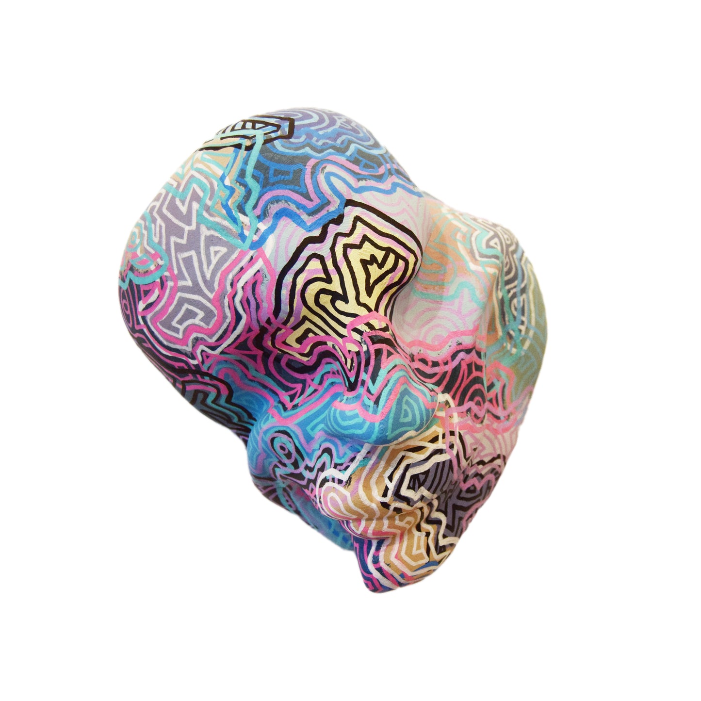 Original Contemporary Abstract Figurative 3D Printed Acrylic Painted Masks by Jon Mark