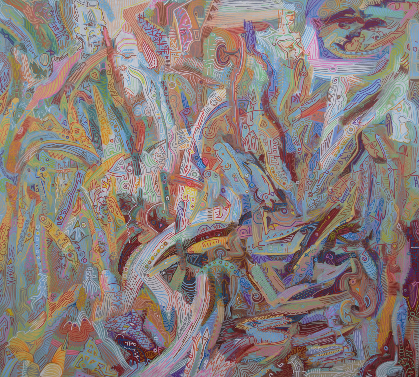 Original Contemporary Abstract Expressionist Acrylic Painting on Canvas by Jon Mark