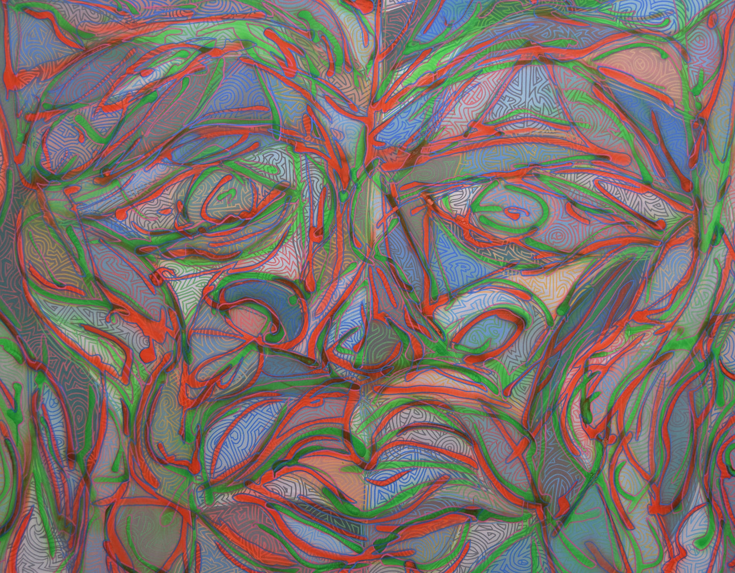 Original Contemporary Abstract Expressionist Acrylic Painting on Canvas by Jon Mark