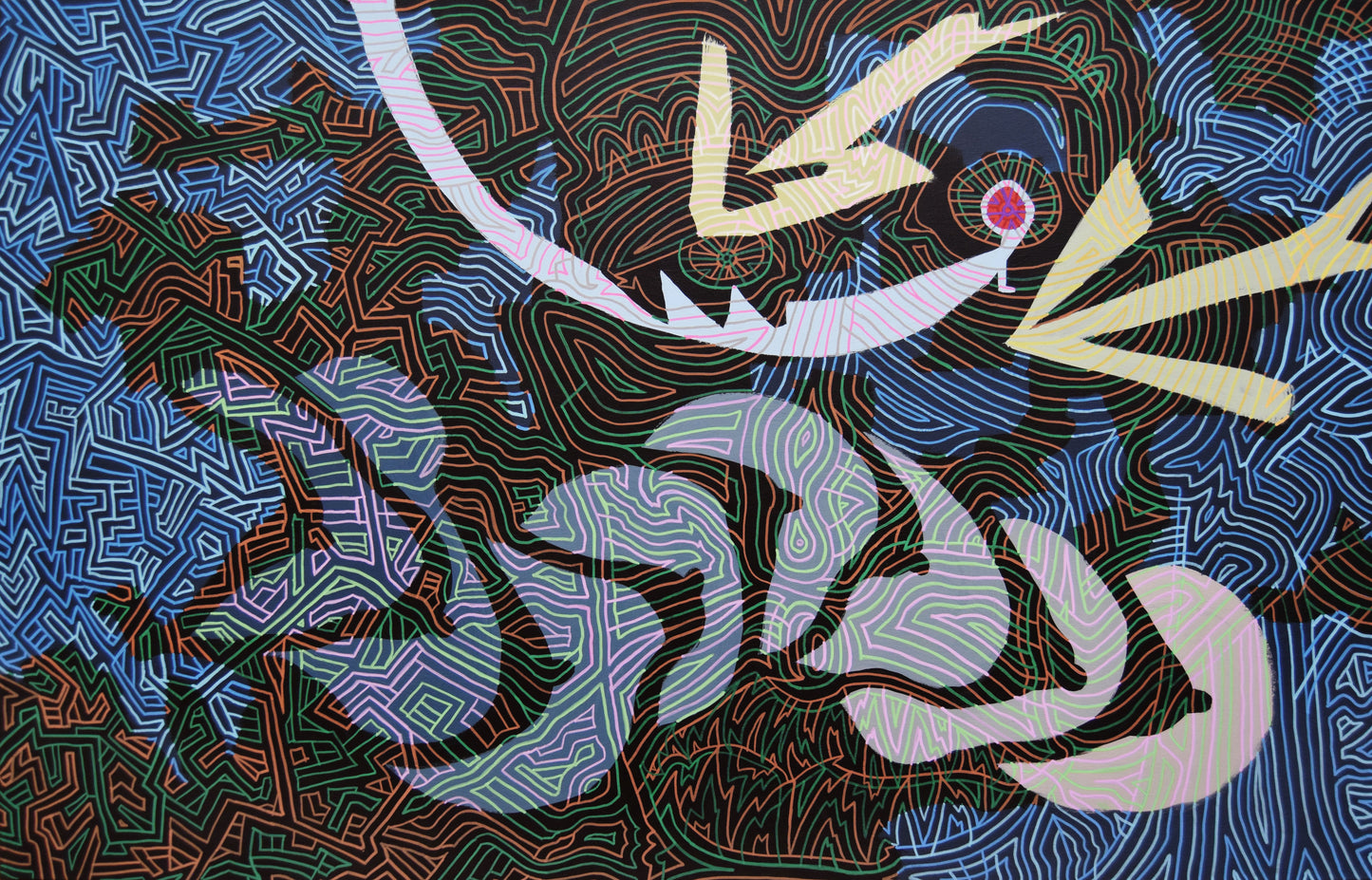 Original Contemporary Abstract Expressionist Acrylic Painting on Canvas by Jon Mark