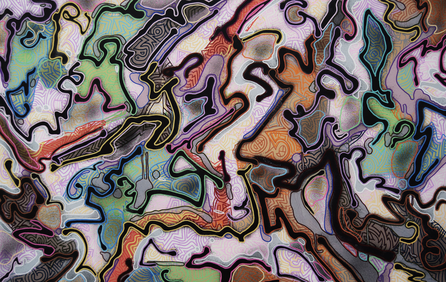 Original Contemporary Abstract Expressionist Acrylic Painting on Canvas by Jon Mark