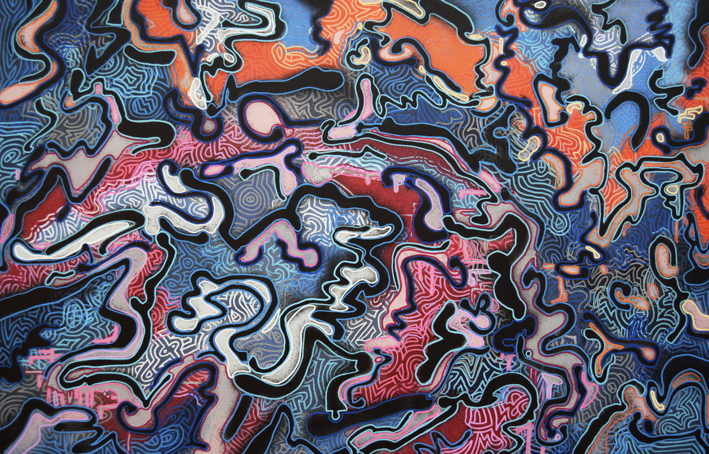 Original Contemporary Abstract Expressionist Acrylic Painting on Canvas by Jon Mark