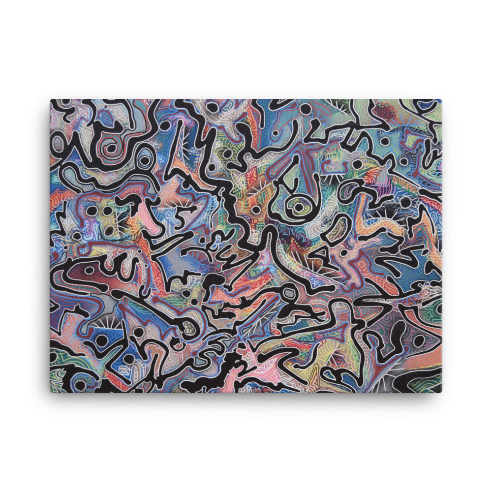 Contemporary Abstract Expressionist Print on Canvas by Jon Mark