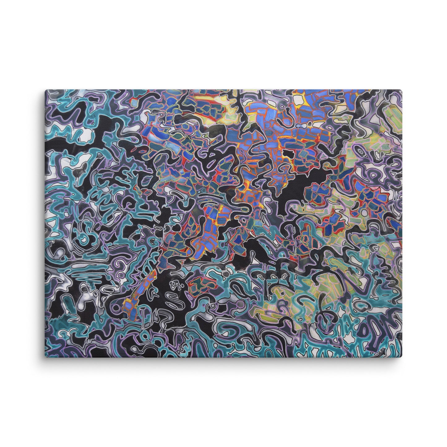 Contemporary Abstract Expressionist Print on Canvas by Jon Mark