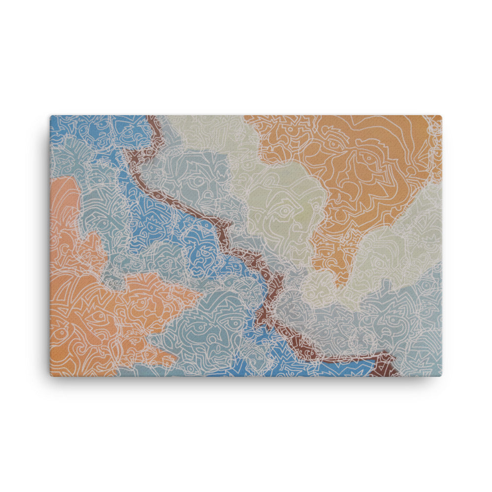 Contemporary Abstract Expressionist Print on Canvas by Jon Mark