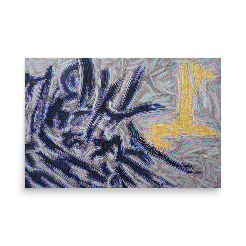Contemporary Abstract Expressionist Print on Paper by Jon Mark