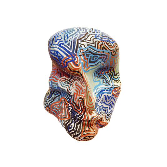 Original Contemporary Abstract Figurative 3D Printed Acrylic Painted Masks by Jon Mark