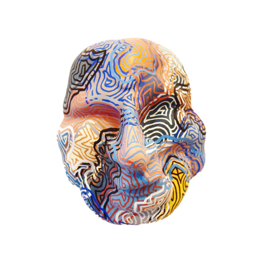 Original Contemporary Abstract Figurative 3D Printed Acrylic Painted Masks by Jon Mark