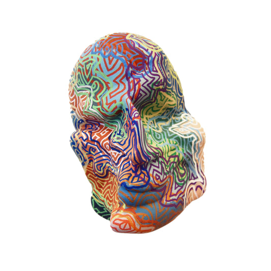 Original Contemporary Abstract Figurative 3D Printed Acrylic Painted Masks by Jon Mark