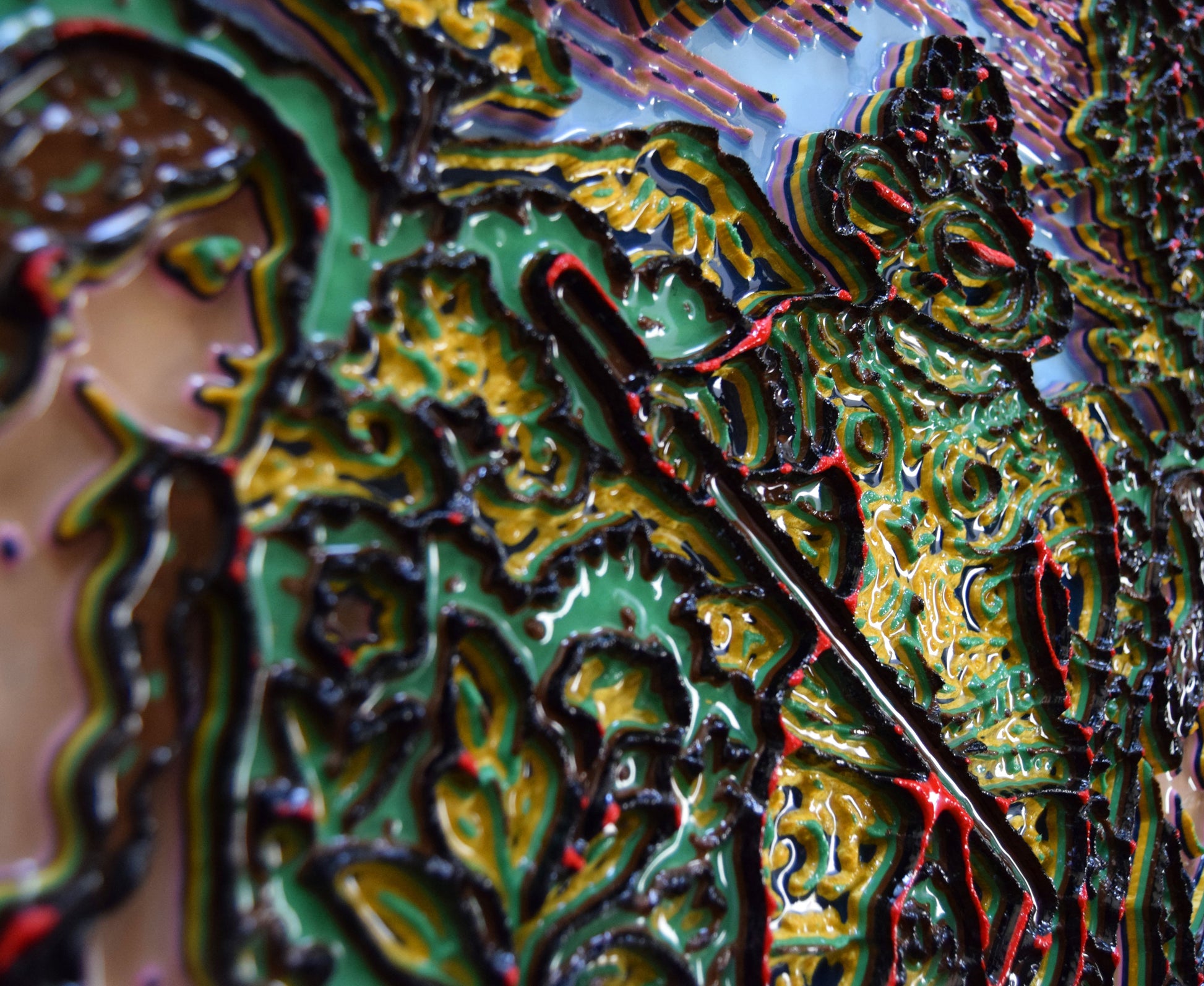 Unique Original Contemporary 3D Printed wall hanging sculpture by Jon Mark