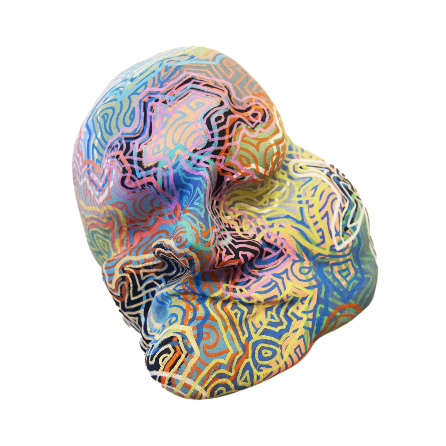 Original Contemporary Abstract Figurative 3D Printed Acrylic Painted Masks by Jon Mark