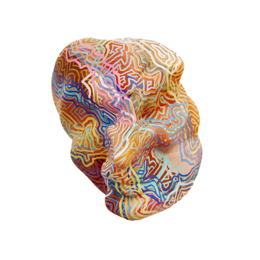 Original Contemporary Abstract Figurative 3D Printed Acrylic Painted Masks by Jon Mark