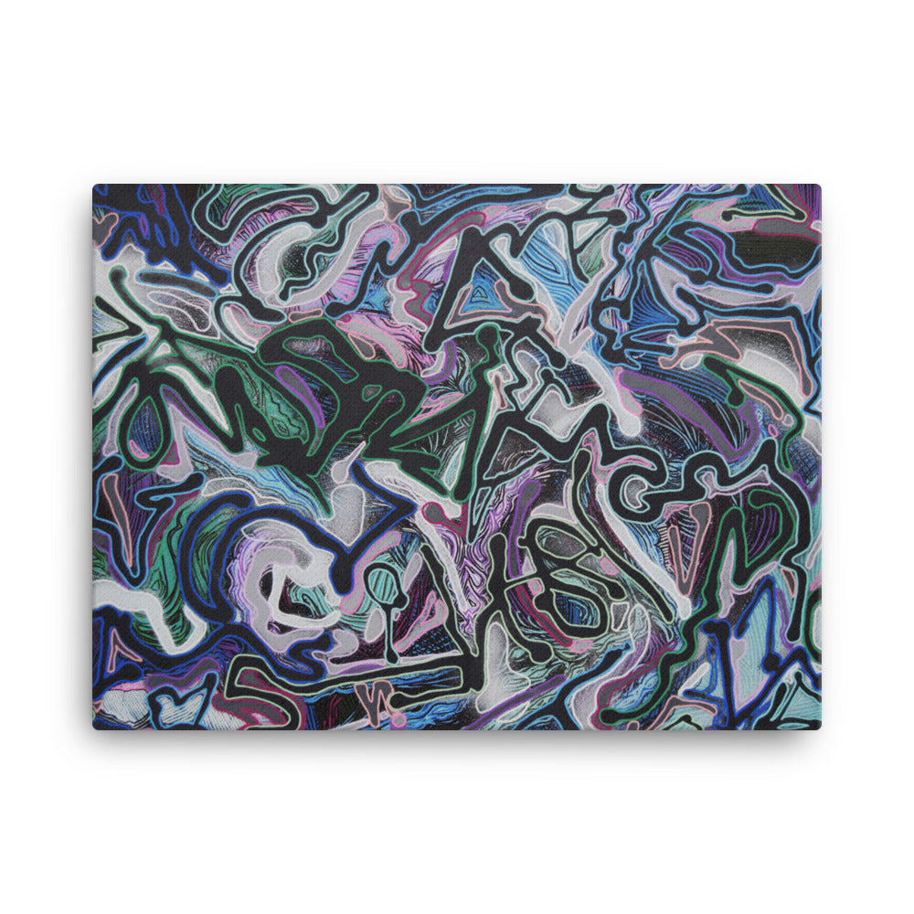 Contemporary Abstract Expressionist Print on Canvas by Jon Mark