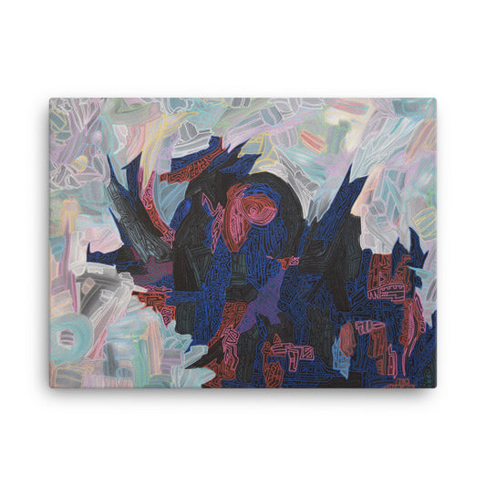 Contemporary Abstract Expressionist Print on Canvas by Jon Mark