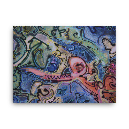 Contemporary Abstract Expressionist Print on Canvas by Jon Mark