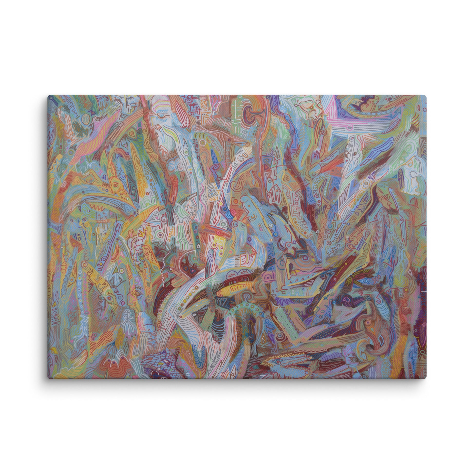 Contemporary Abstract Expressionist Print on Canvas by Jon Mark