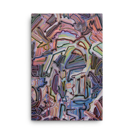 Contemporary Abstract Expressionist Print on Canvas by Jon Mark