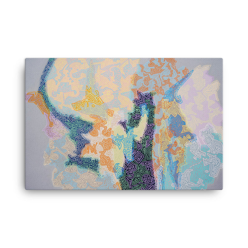 Contemporary Abstract Expressionist Print on Canvas by Jon Mark