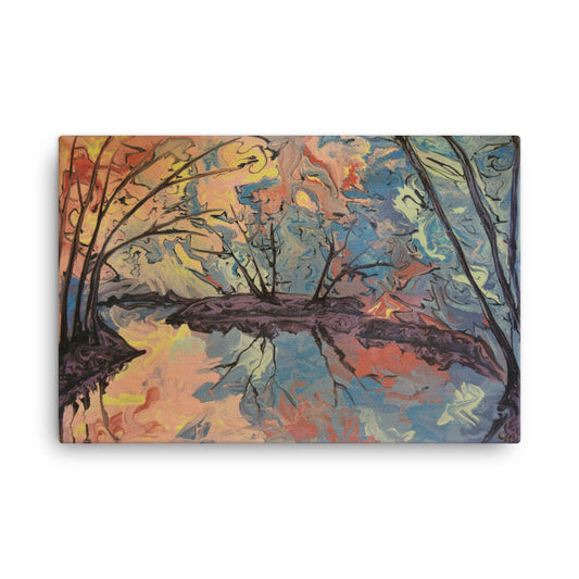 Contemporary Impressionist Landscape Print on Canvas by Jon Mark