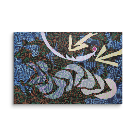 Contemporary Abstract Expressionist Print on Canvas by Jon Mark