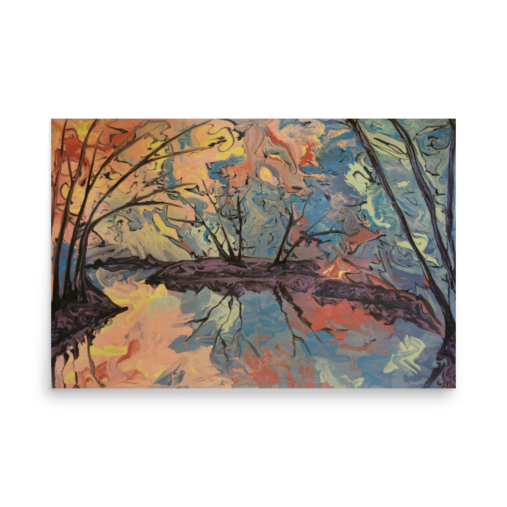 Contemporary Impressionist Landscape Print on Paper by Jon Mark